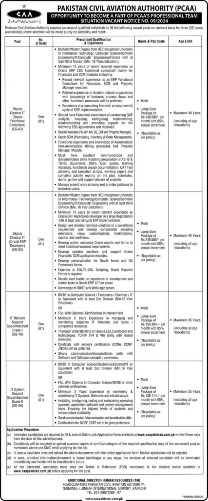 Pakistan Civil Aviation Authority Jobs 2024